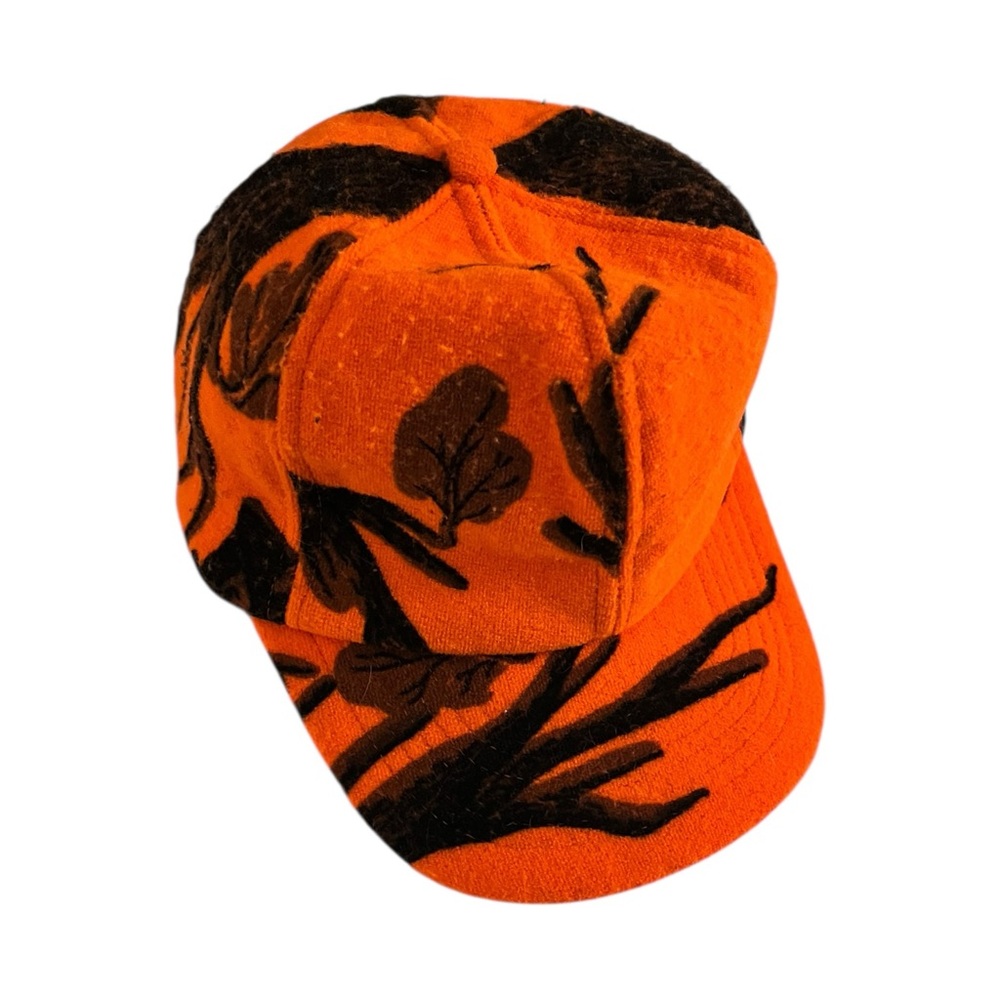 Orange and Black Realtree Camo Hat with Optional Ear Flaps